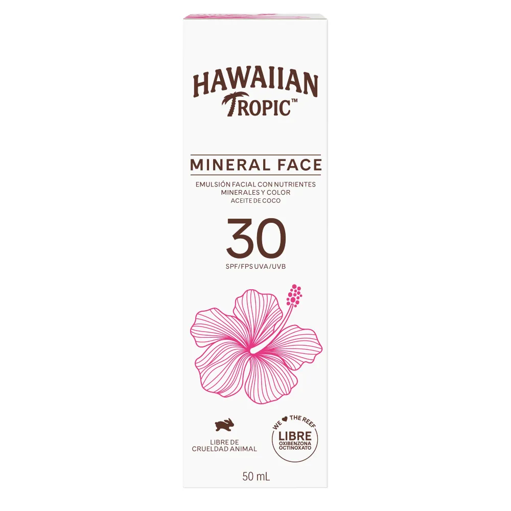 Hawaiian Tropic Emulsión Facial Hawaiian Tropic Mineral Fps 30 x 50 ml