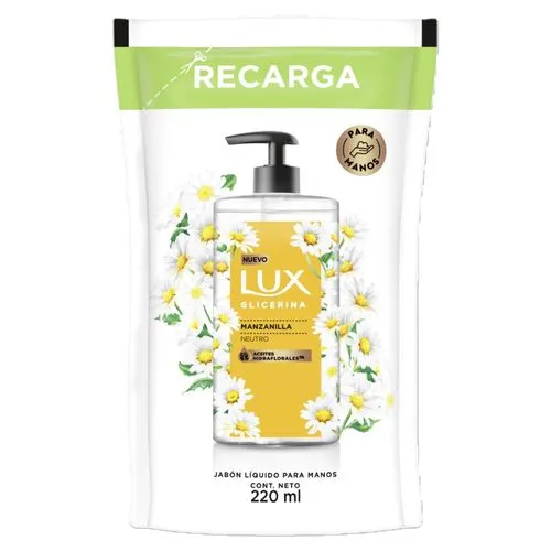Lux Jabón Líquido Lux Glicerina Manzanilla Repuesto x 220 ml