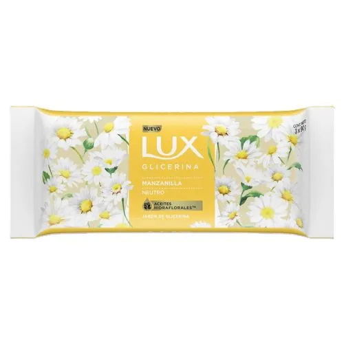 Lux Jabon de Tocador Lux Glicerina Manzanilla x 90 g x 3 un