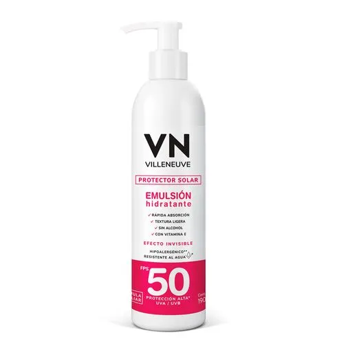 Villeneuve Protector Solar VN Emulsión Hidratante Fps 50 x 190 ml