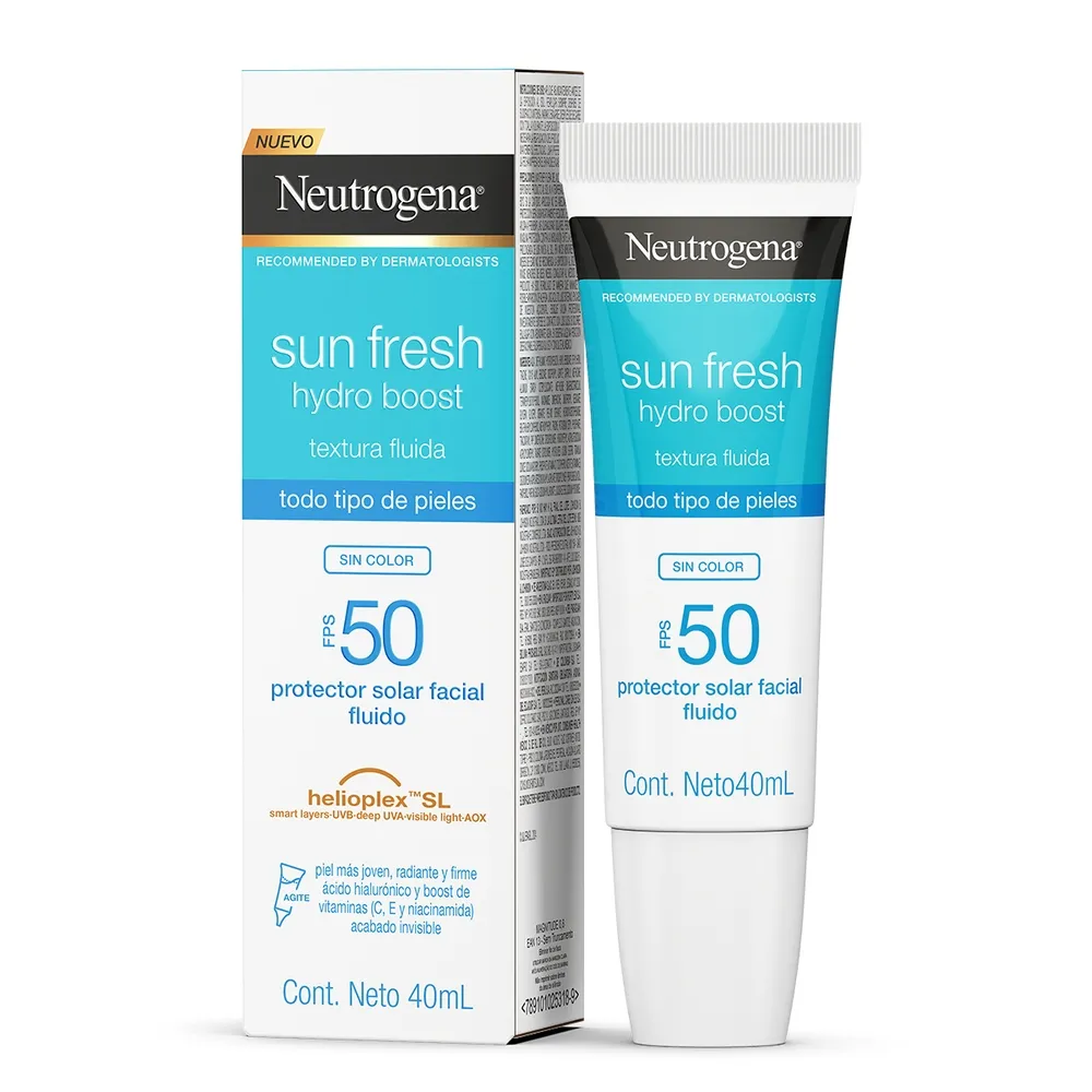 Neutrogena Protector Solar Facial Neutrogena Hydro Boost sin Color Fps 50+ x 40 ml