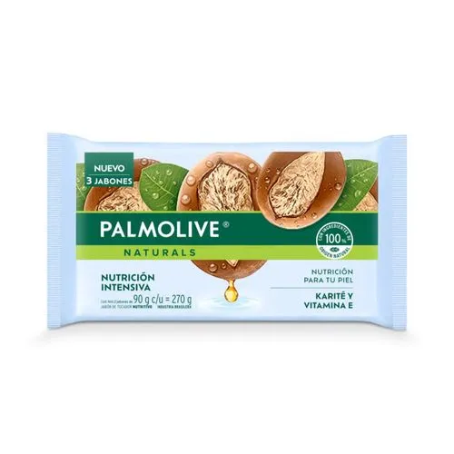 Palmolive Jabón de Tocador Palmolive Naturals Karite y Vitamina E x 90 g x 3 un