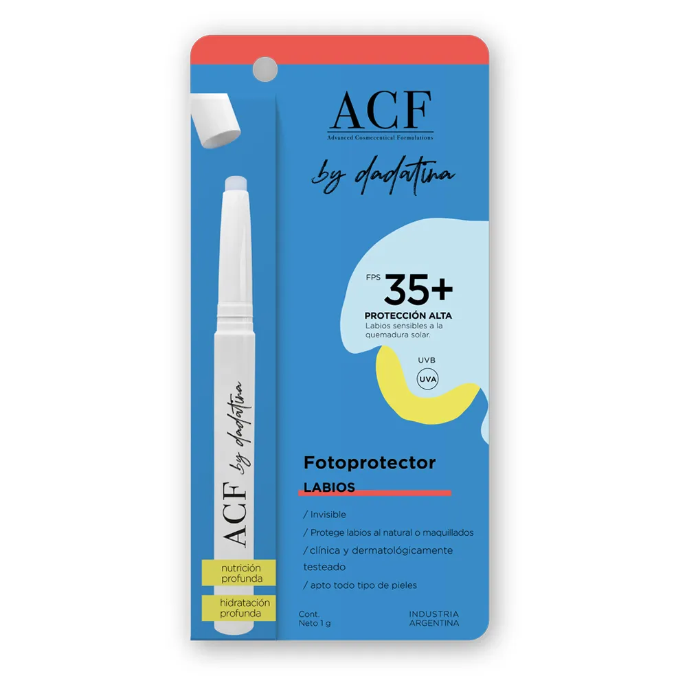 Acf Protector Labial Acf by Dadatina Fps 35 Camuflaje x 1 g