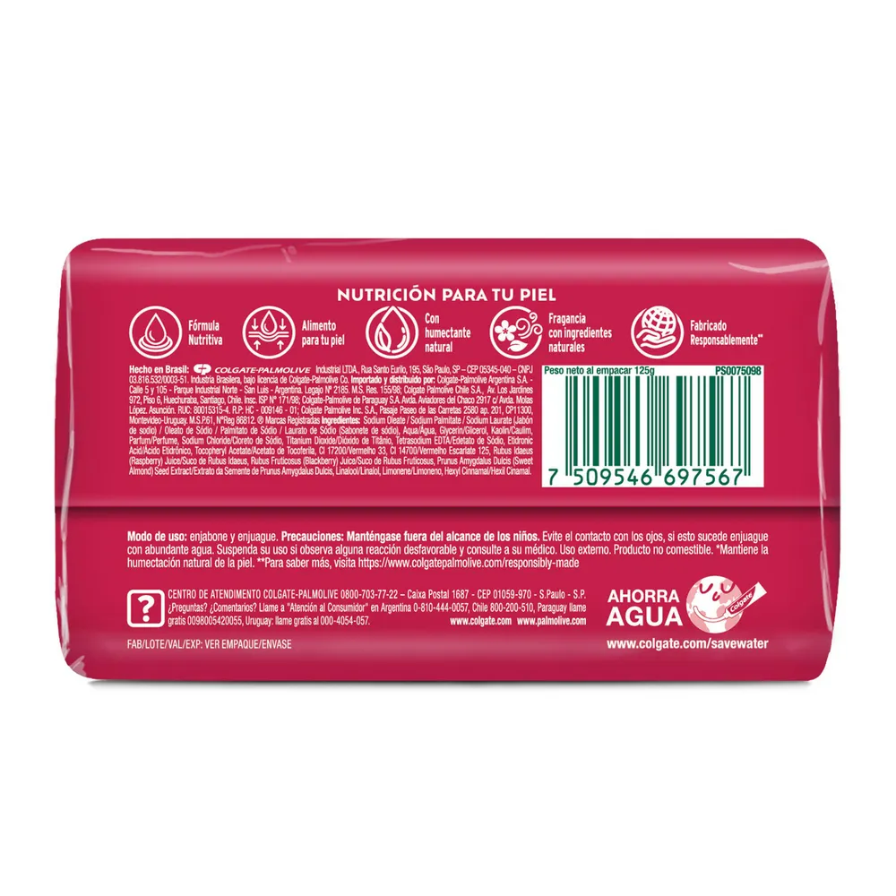 Palmolive Jabón en Barra Palmolive Naturals Frambuesa y Mora x 125 g