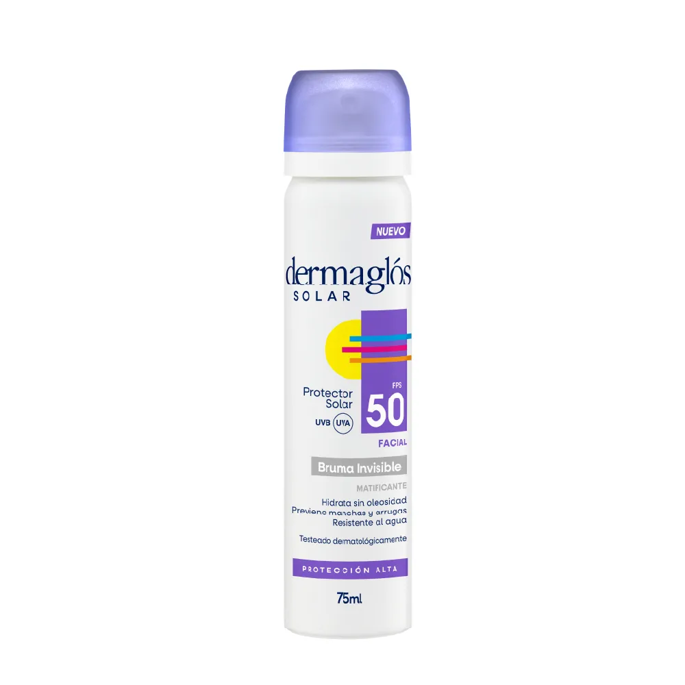 Dermaglós Protector Solar Facial Dermaglós Bruma Invisible Fps 50+ x 75 ml