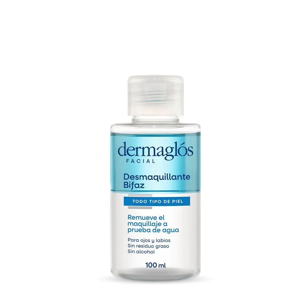 Dermaglós Desmaquillante de Ojos Dermaglós Bifaz x 100 ml