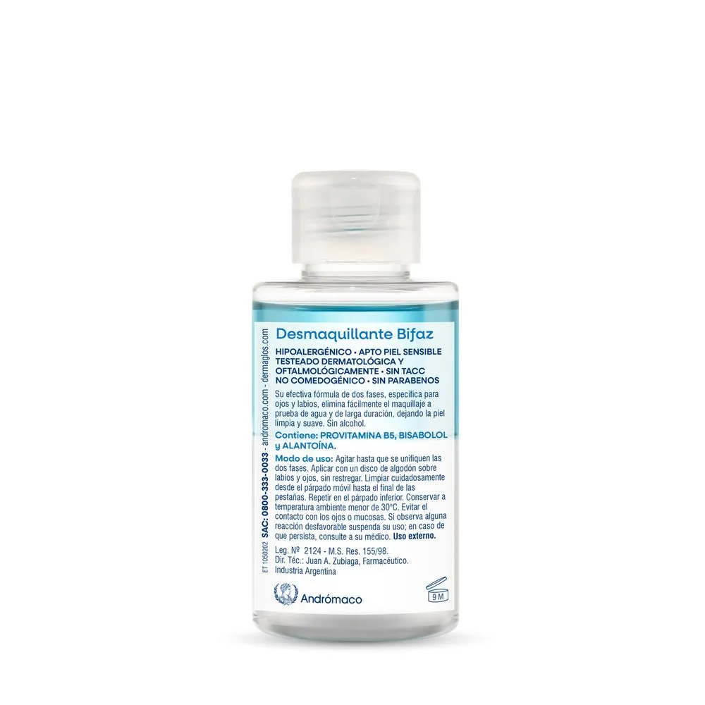 Dermaglós Desmaquillante de Ojos Dermaglós Bifaz x 100 ml