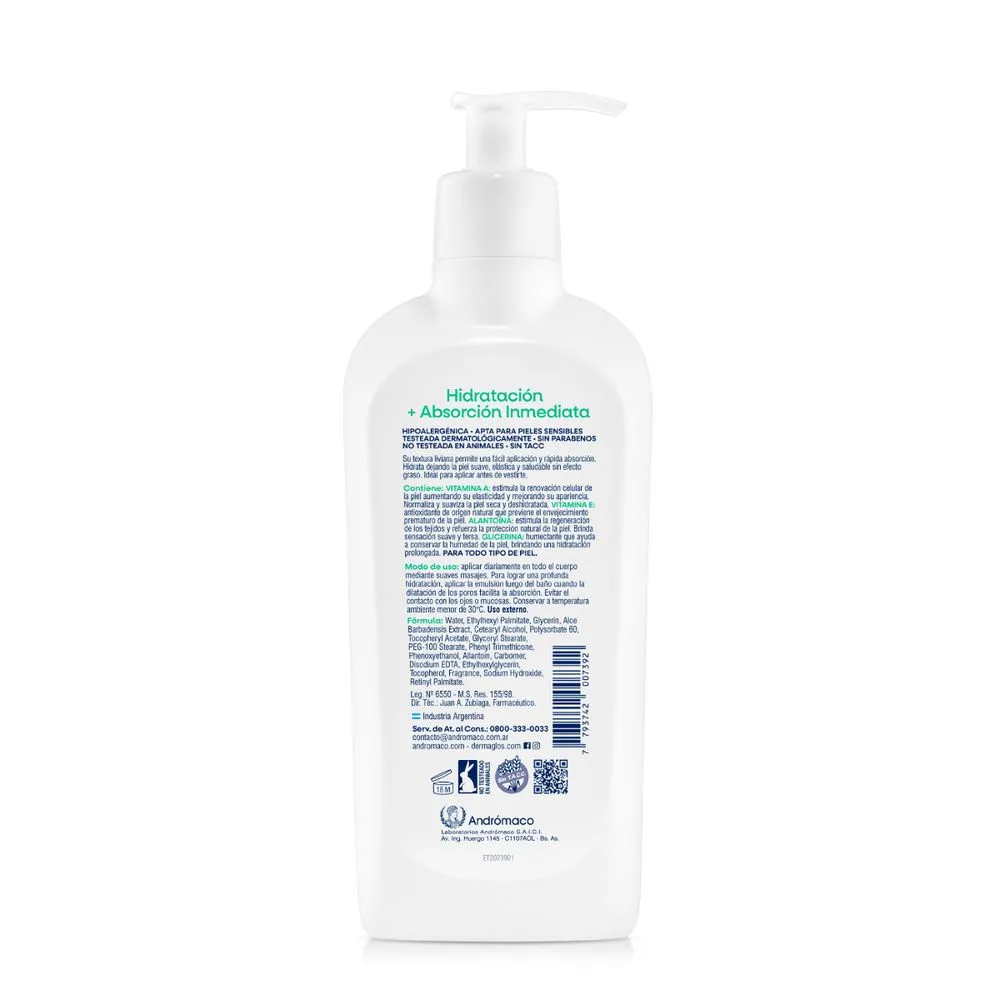Dermaglós Crema Corporal Dermaglós Hidratación Inmediata x 300 g