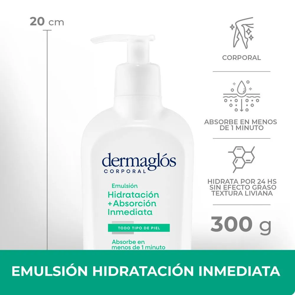Dermaglós Crema Corporal Dermaglós Hidratación Inmediata x 300 g
