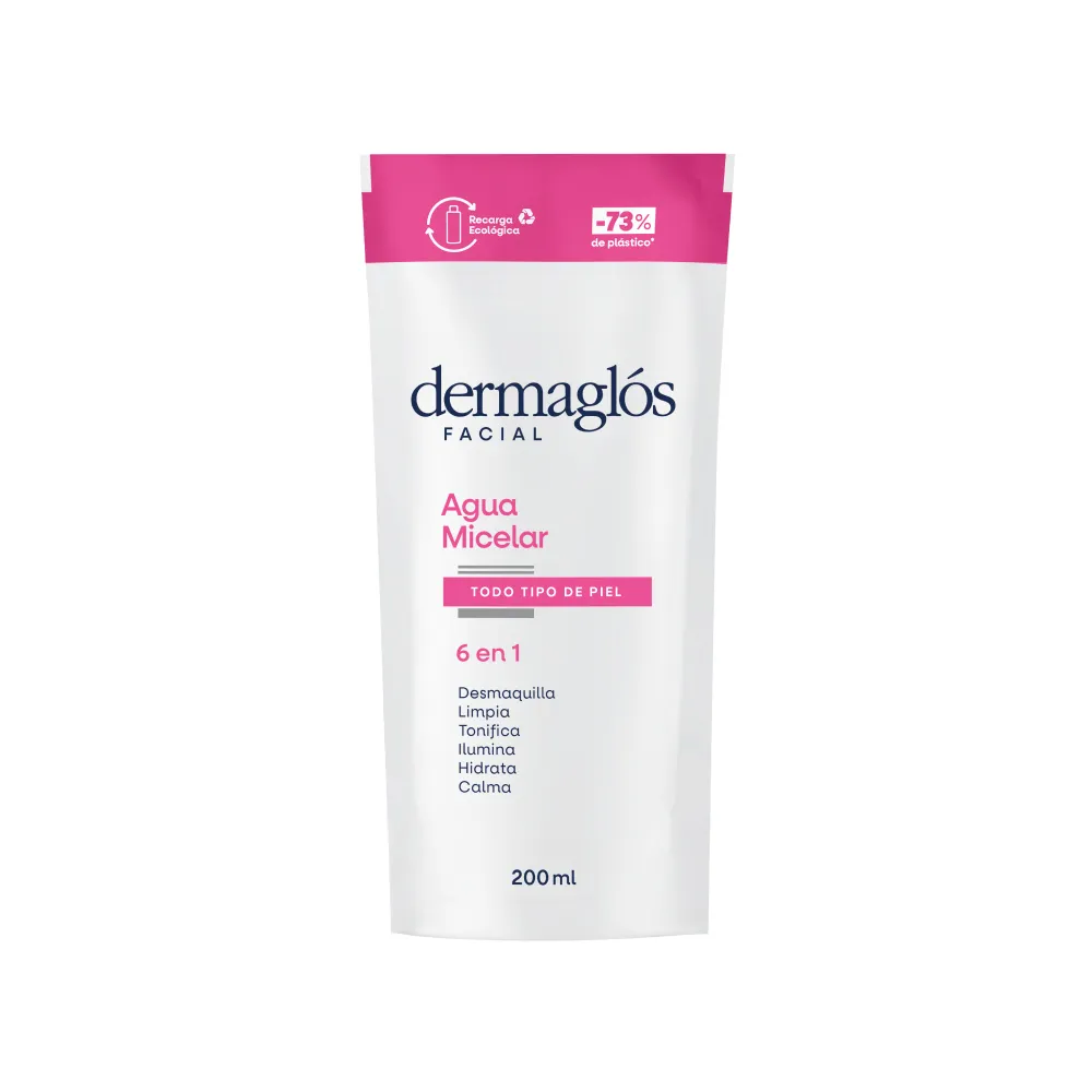 Dermaglós Agua Micelar Dermaglós 6 en 1 Repuesto x 200 ml