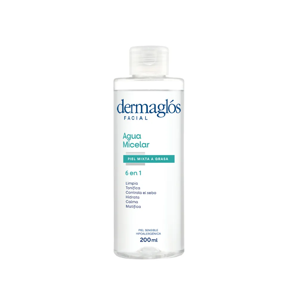 Dermaglós Agua Micelar Dermaglós Piel Mixta a Grasa x 200 ml