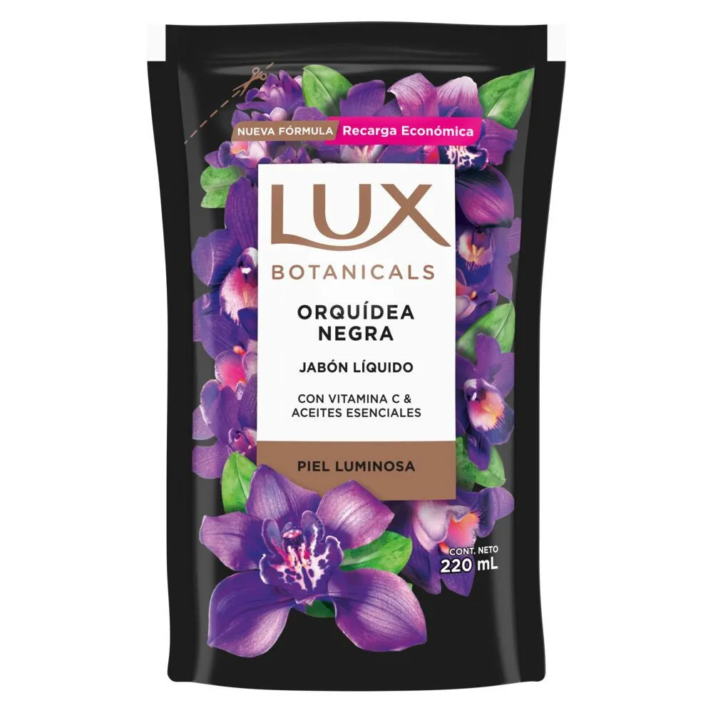 Lux Jabón Liquido para Manos Lux Orquídea Negra Repuesto x 220 ml