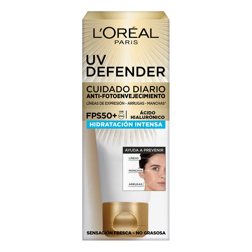 L'Oréal París Protector Solar L'Oréal Paris UV Defender Hidratación Intensa Fps 50+ x 40 g