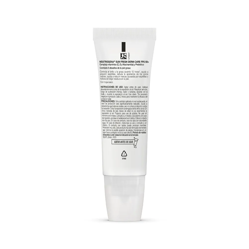 Neutrogena Protector Solar Facial Neutrogena Sun Fresh Oil Control Tono Medio Fluido Color 2.0 FPS 50+ x 40 ml