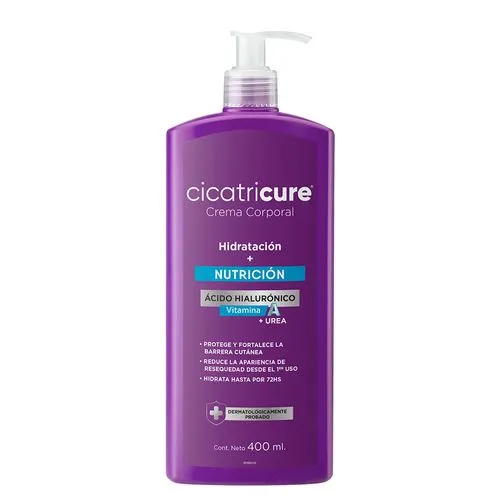 Cicatricure Crema Corporal Cicatricure Hidratación y Nutrición con Ácido Hialurónico x 400 ml