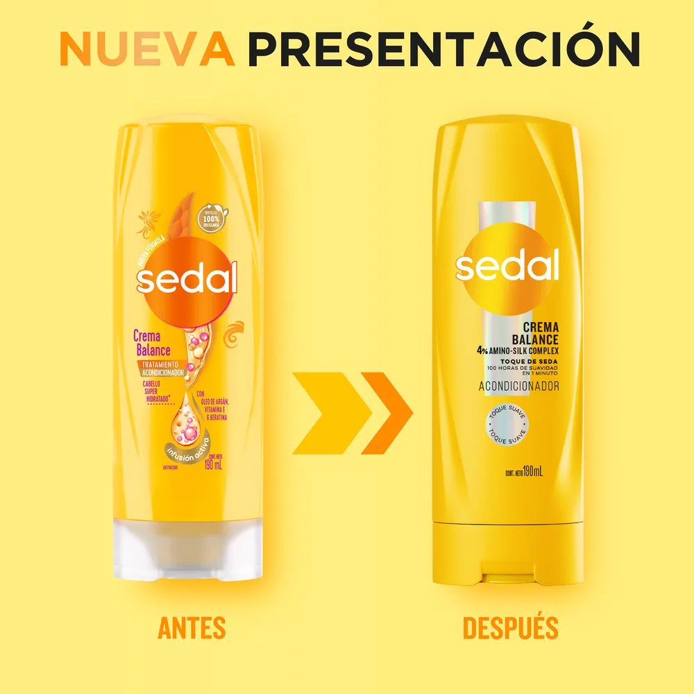 Sedal Acondicionador Sedal Crema Balance Toque Seda x 190 ml