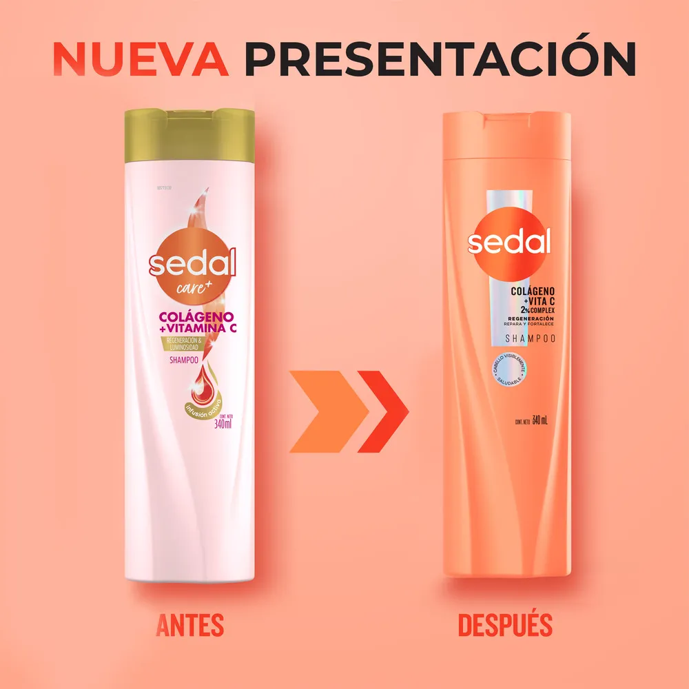 Sedal Shampoo Sedal Colágeno + Vitamina C x 340 ml