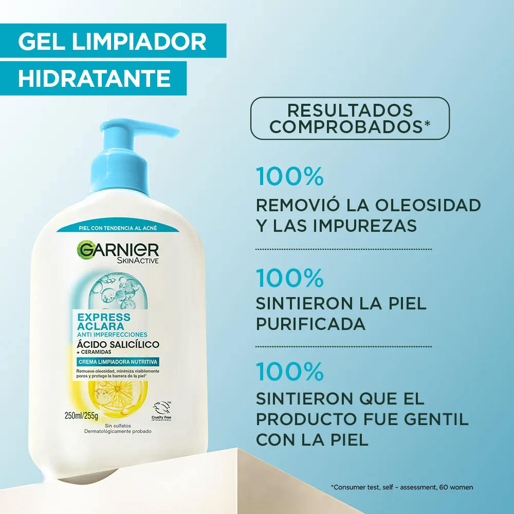 Garnier Gel de Limpieza Facial Garnier Anti-Imperfecciones con Ácido Salicílico x 250 ml