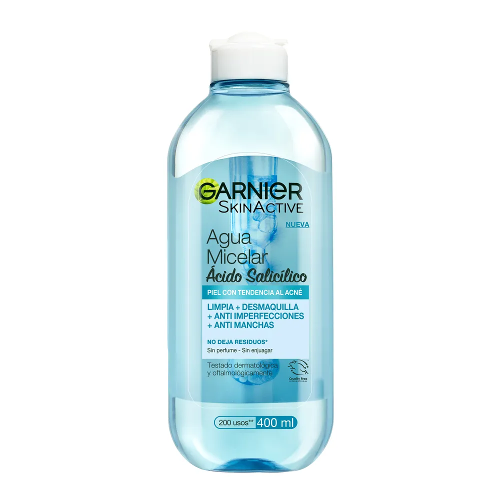 Garnier Agua Micelar Skin Garnier con Ácido Salicílico x 400 ml