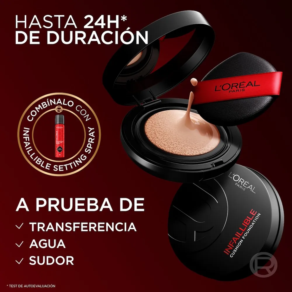L'Oréal París Base de Maquillaje L´Oréal Paris Infaillible 24H Air Wear Cushion Foundation x 11 g