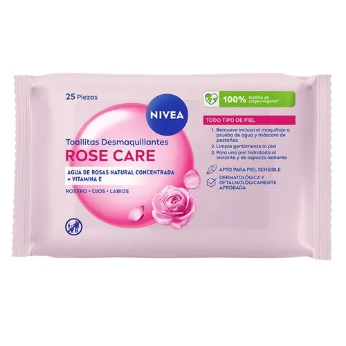 Nivea Toallitas Desmaquillantes Nivea Rose Care Micelares x 25 un