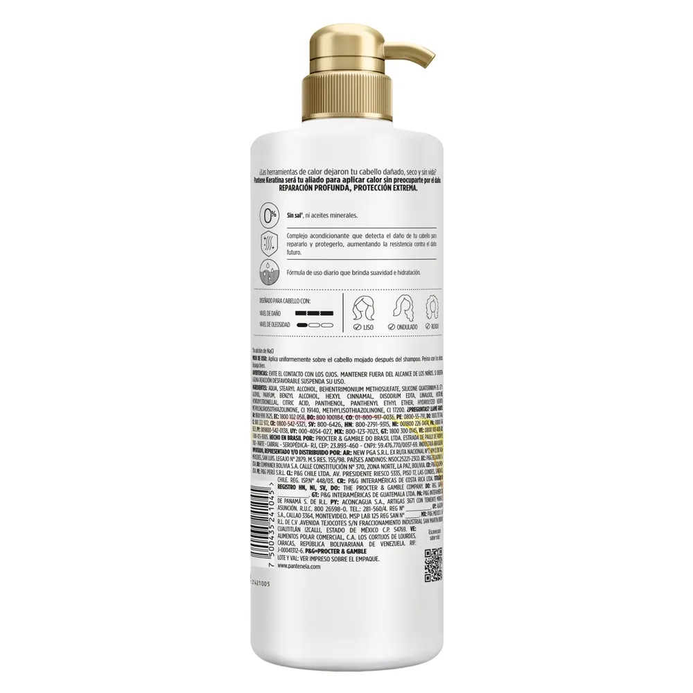 Pantene Acondicionador Reparador Pantene Pro-V Miracles Keratina Repara y Protege x 510 ml