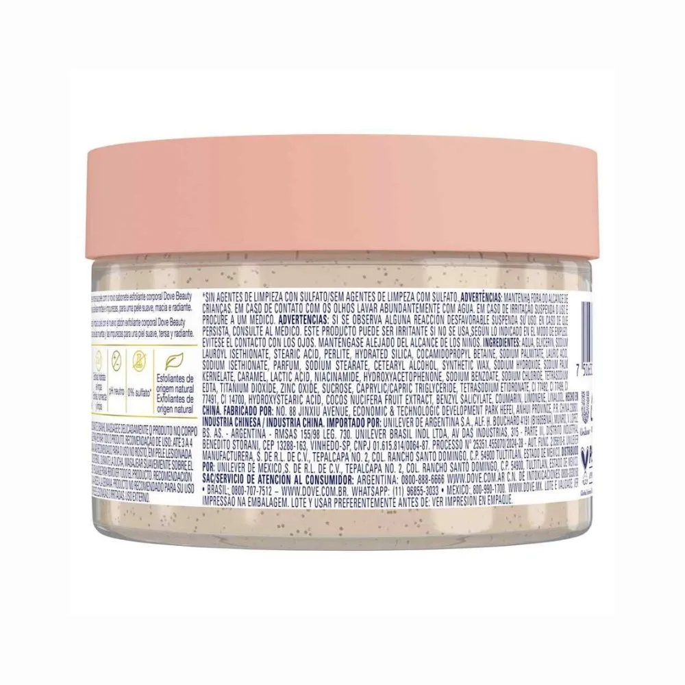 Dove Jabón Exfoliante Corporal Dove Coco y Azúcar Morena x 280 g