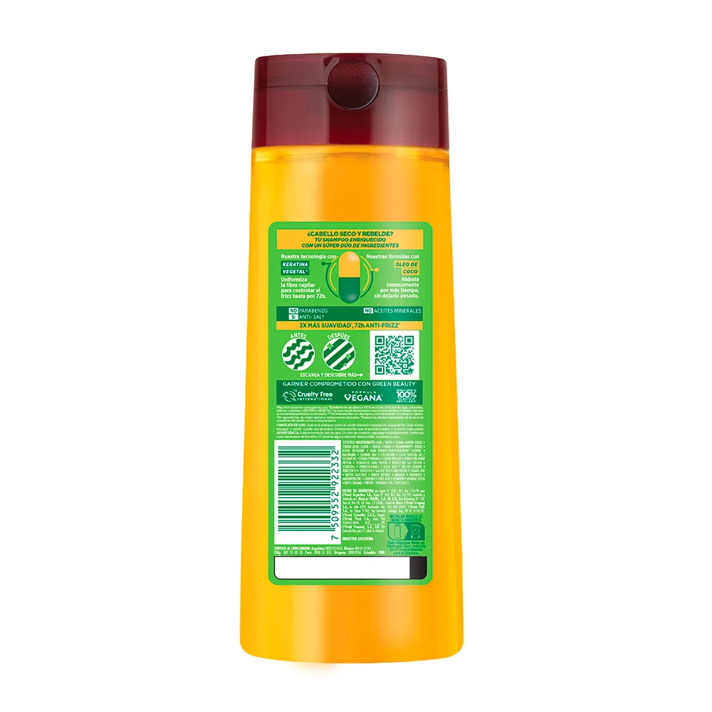 Fructis Shampoo Fructis Liso Coco x 350 ml