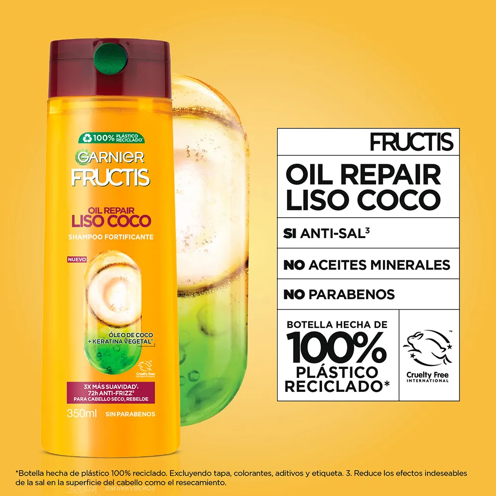 Fructis Shampoo Fructis Liso Coco x 350 ml