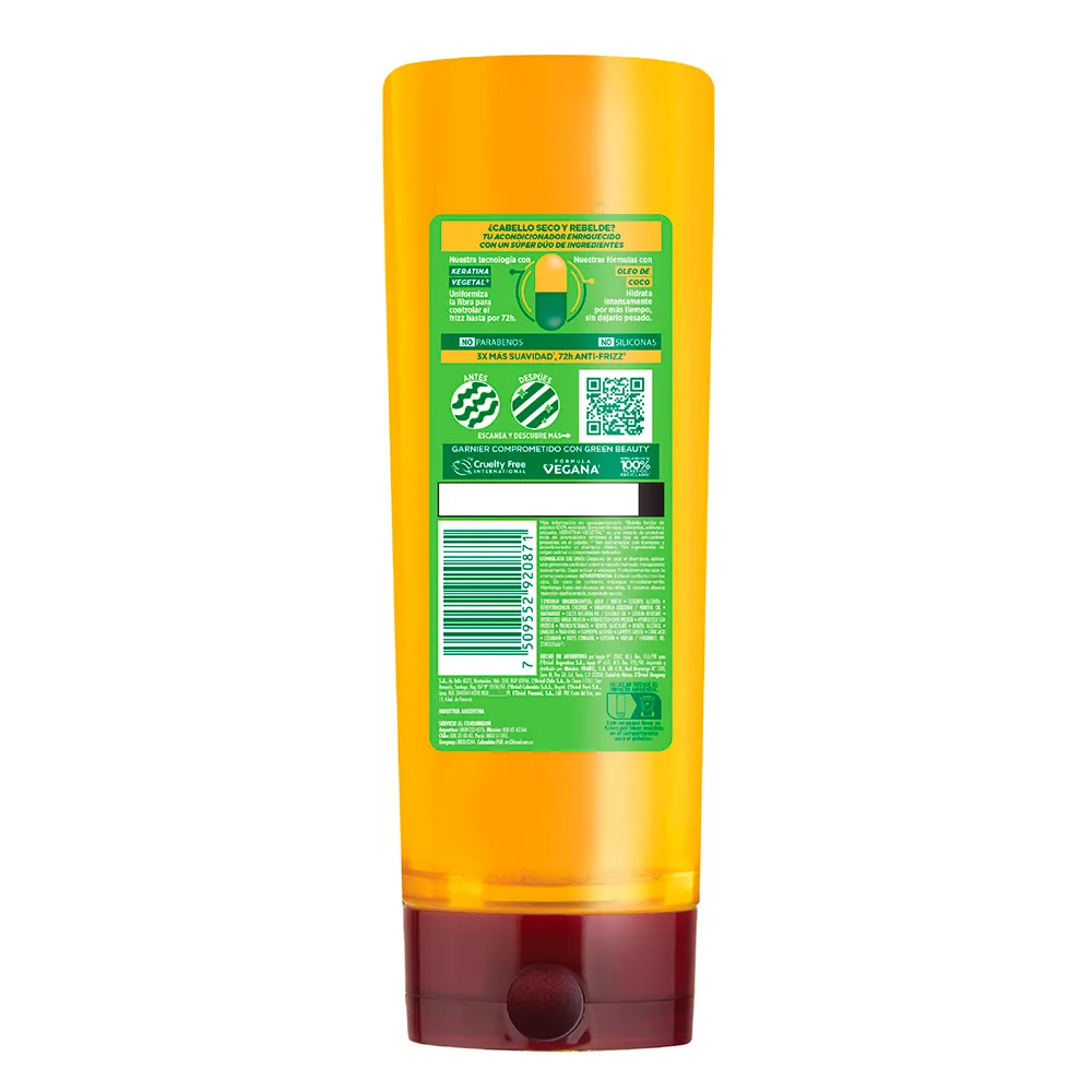 Fructis Acondicionador Fructis Liso Coco x 350 ml