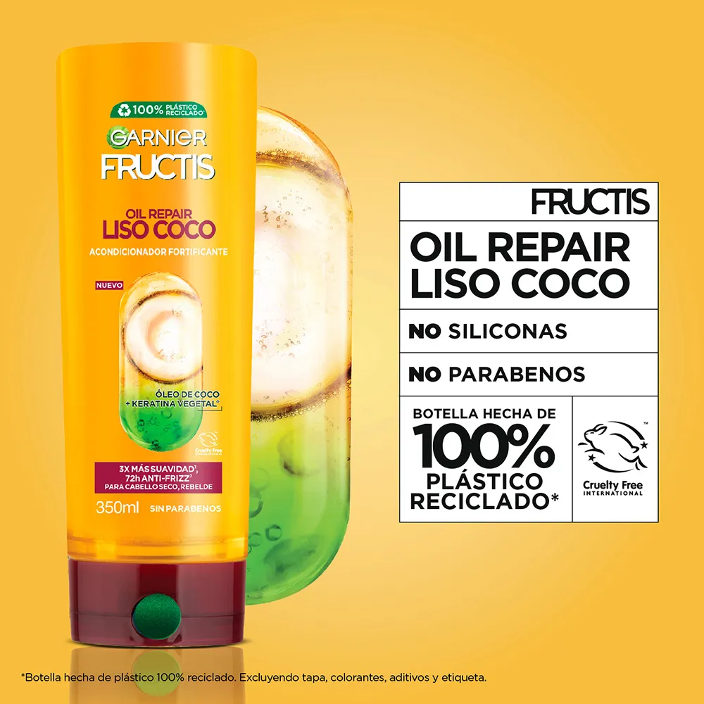 Fructis Acondicionador Fructis Liso Coco x 350 ml