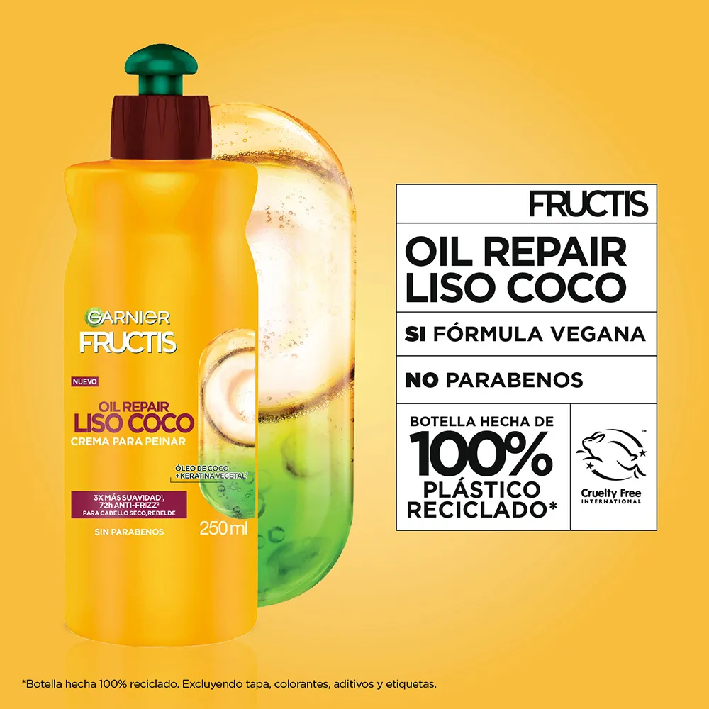 Fructis Crema para Peinar Fructis Liso Coco x 250 ml