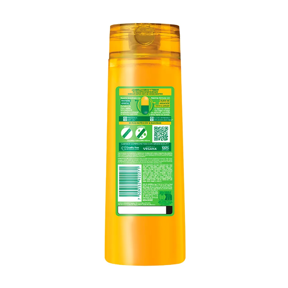 Fructis Shampoo Fructis Recarga Nutritiva x 350 ml