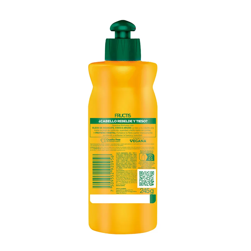 Fructis Crema para Peinar Fructis Recarga Nutritiva x 250 ml