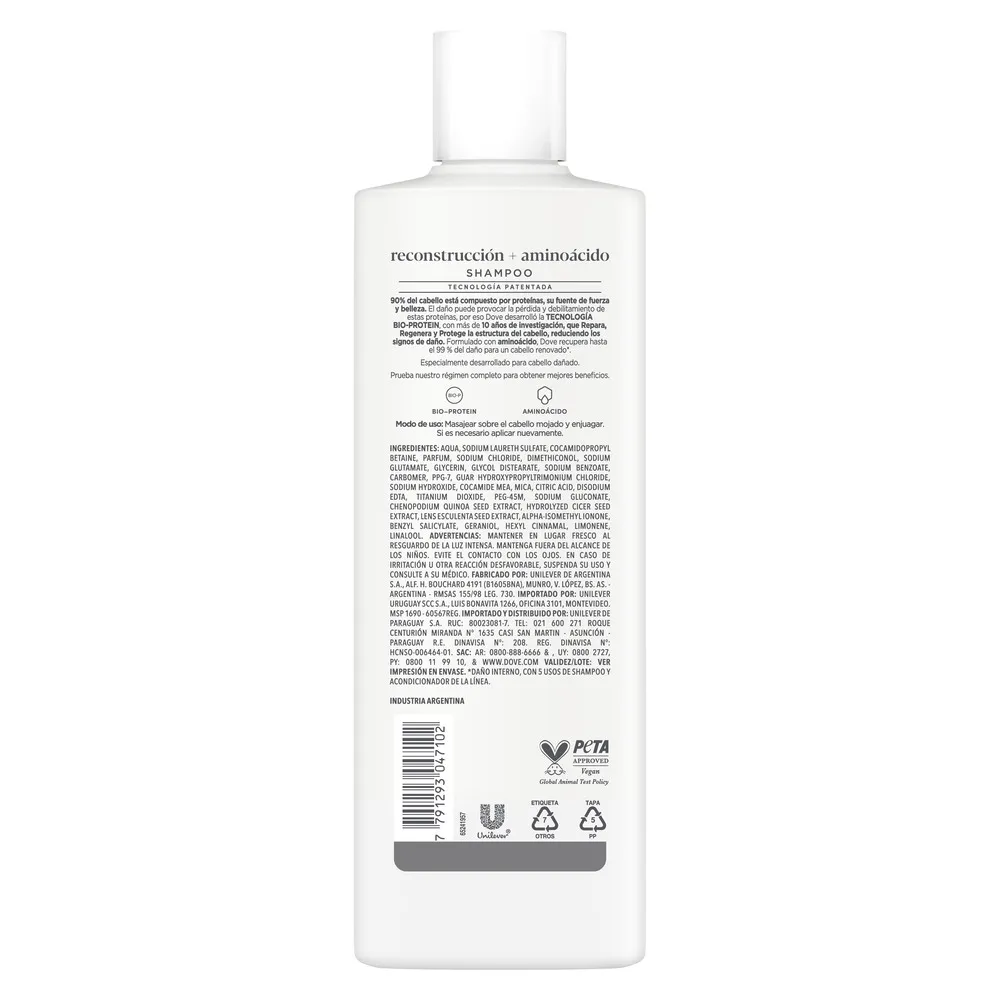 Dove Shampoo Dove Reconstrucción + Aminoácido x 400 ml
