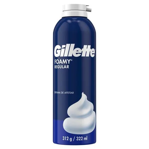 Gillette Espuma de Afeitar Gillette Foamy con Textura Cremosa y Abundante x 322 ml