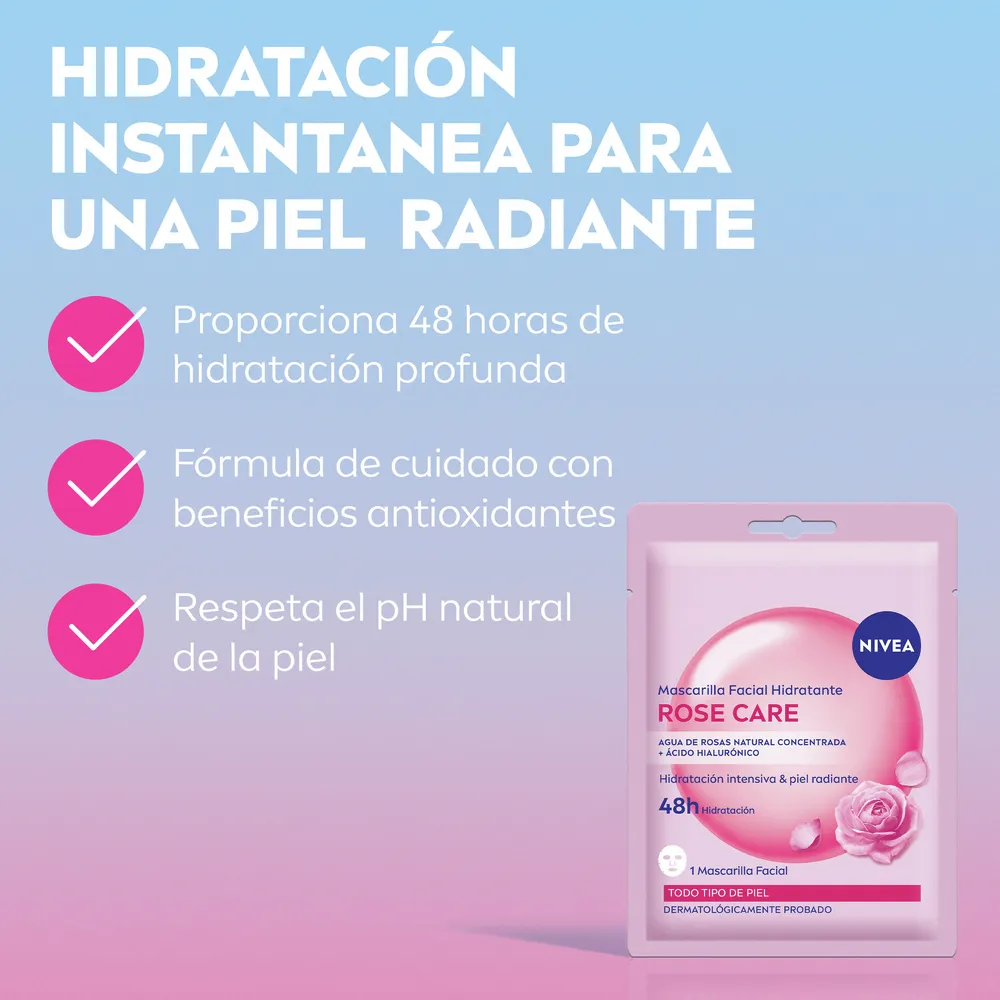 Nivea Mascarilla Facial Hidratante Nivea Rose Care