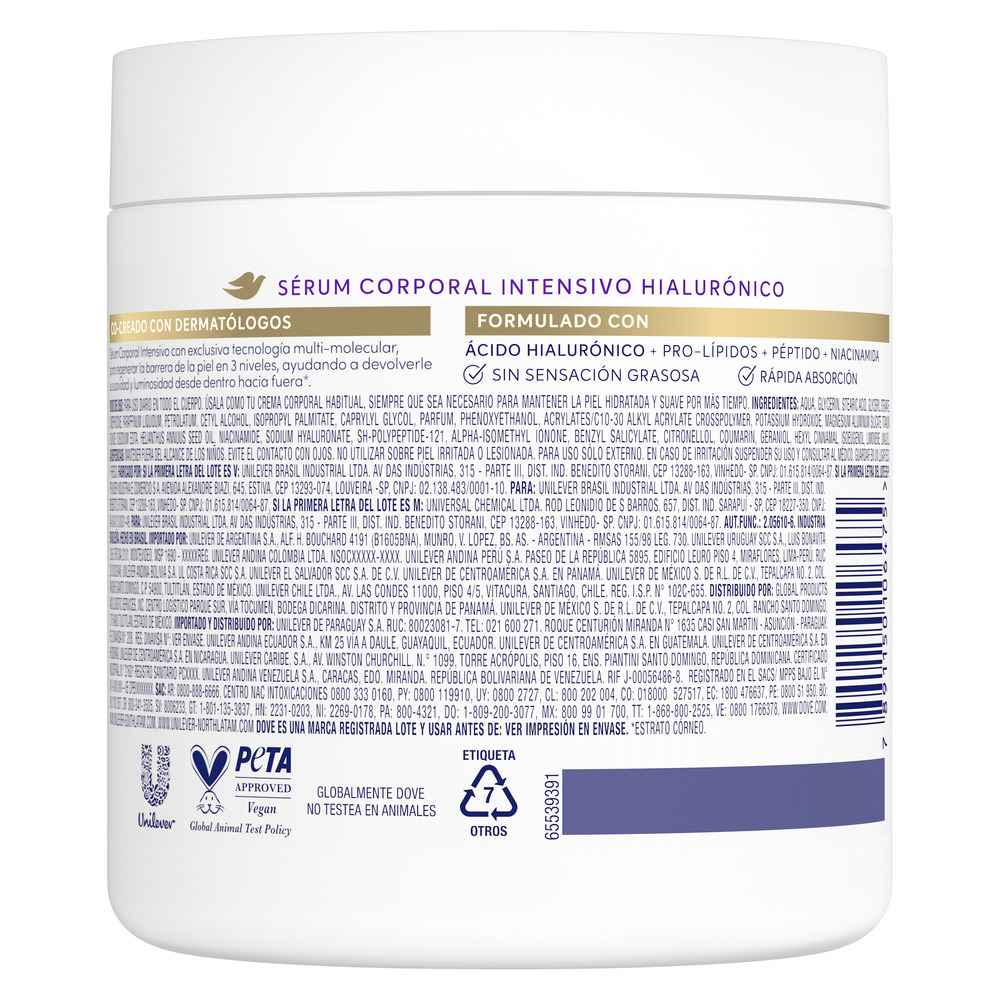 Dove Sérum Corporal Dove Intensivo Hialurónico x 450 g