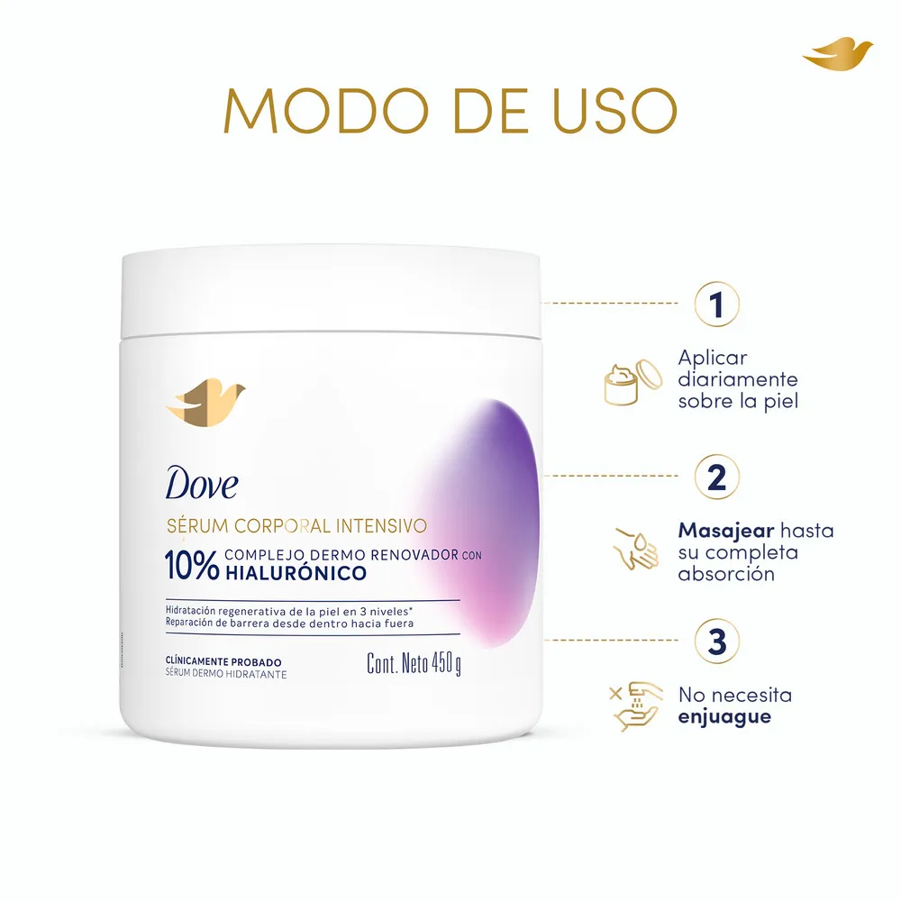 Dove Sérum Corporal Dove Intensivo Hialurónico x 450 g