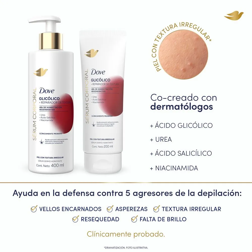 Dove Sérum Corporal Dove Glicólico x 200 ml