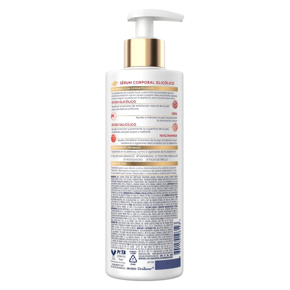 Dove Sérum Corporal Dove Glicólico x 400 ml