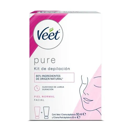 Veet Crema Depilatoria Facial Veet Pure x 50 ml + Post Depilatoria x 50 ml