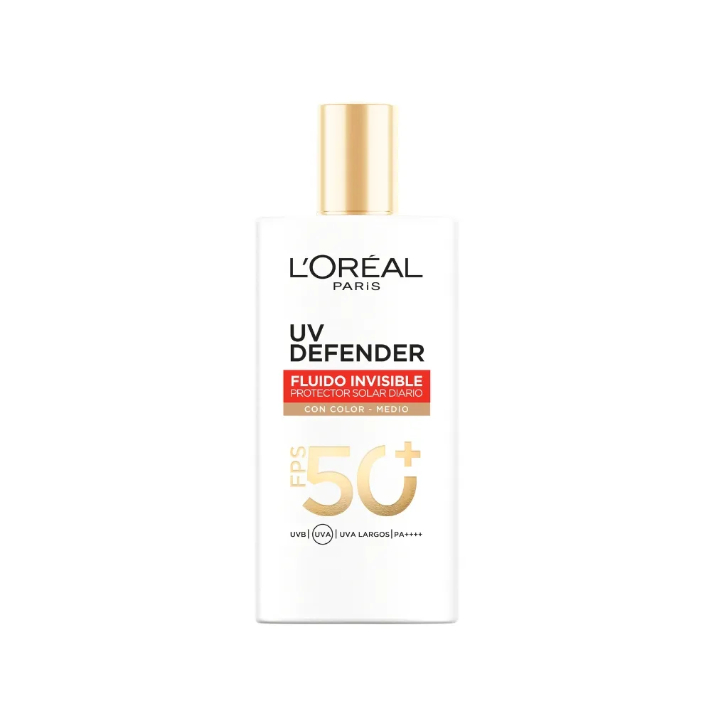 L'Oréal París Protector Solar L'Oréal Paris UV Defender Fluido Tono Medio Fps 50+ x 40 g