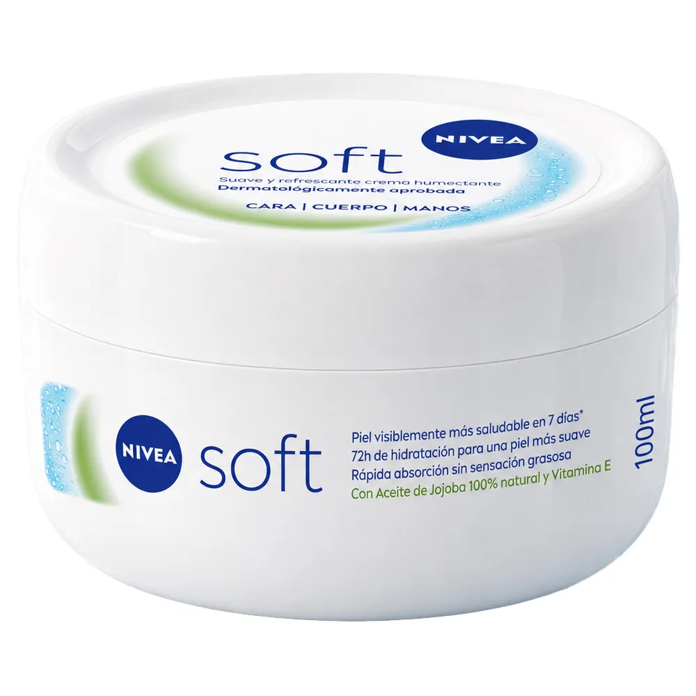 Nivea Crema Hidratante Intensiva Nivea Soft Uso Diario x 100 ml