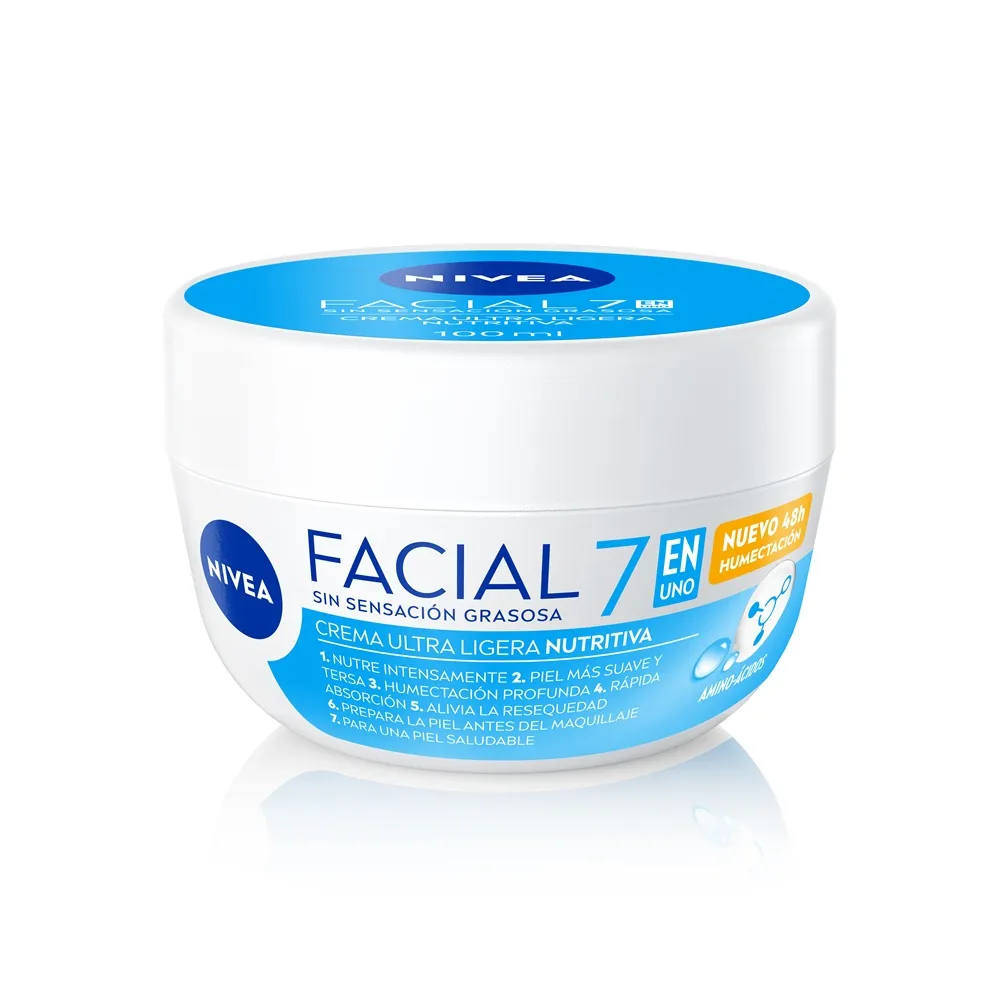 Nivea Crema Facial Nivea 7 en 1 Cuidado Nutritivo para Todo tipo de Piel x 100 ml