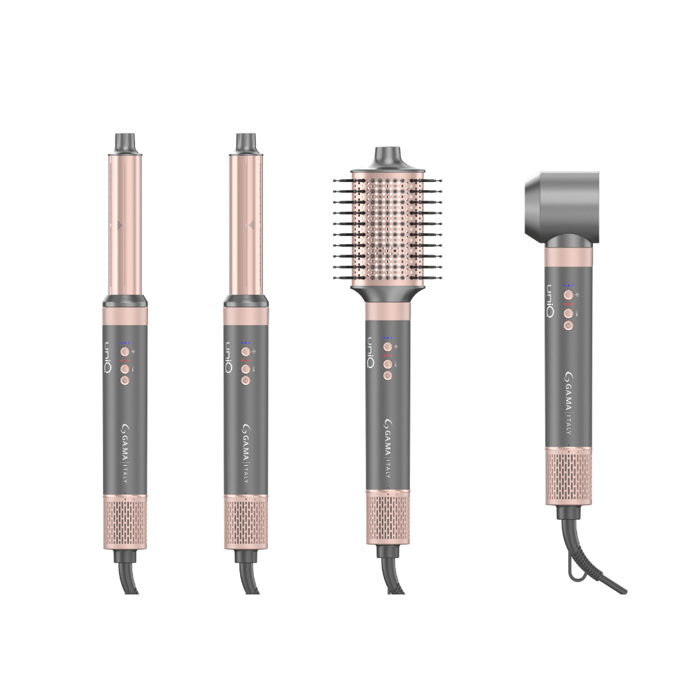Gama Cepillo Modelador Gama Uniq M Styler Flow con 4 Accesorios