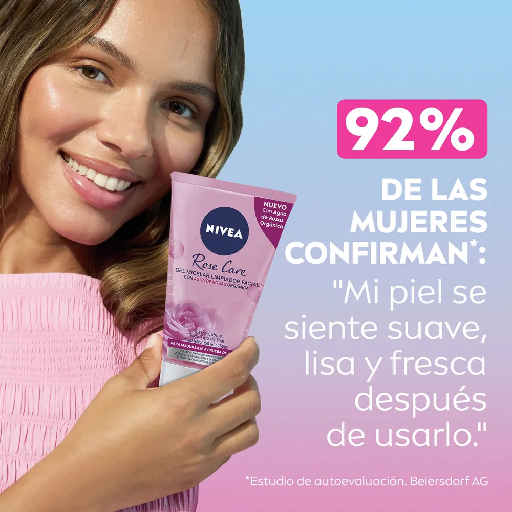 Nivea Gel Limpiador Facial Micelar Nivea Rose Care x 150 ml