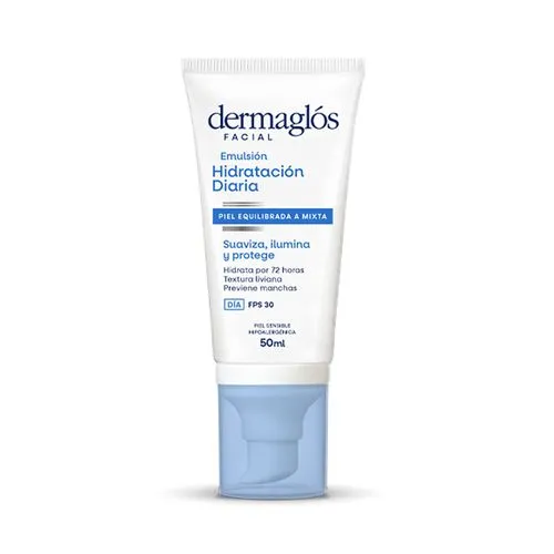 Dermaglós Emulsión Facial Hidratante Dermaglos de Dia para Piel Normal a Mixta Fps30 x 50 ml