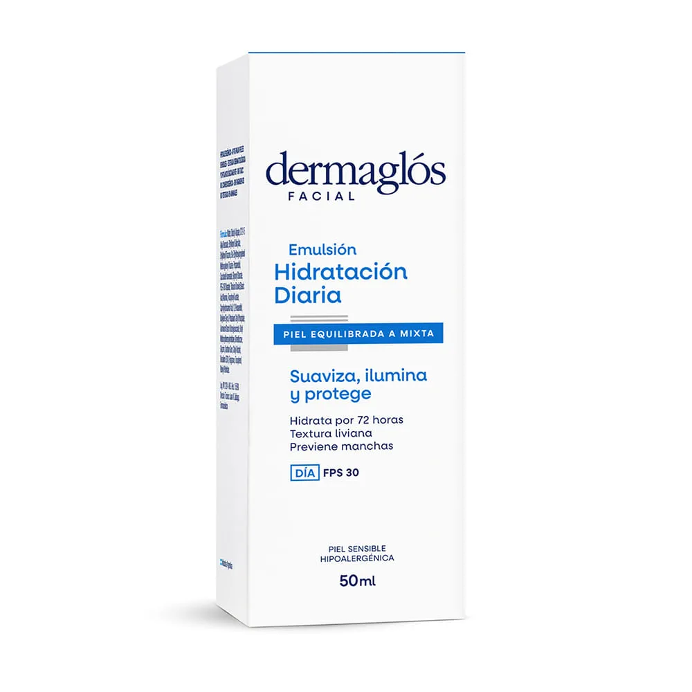 Dermaglós Emulsión Facial Hidratante Dermaglos de Dia para Piel Normal a Mixta Fps30 x 50 ml