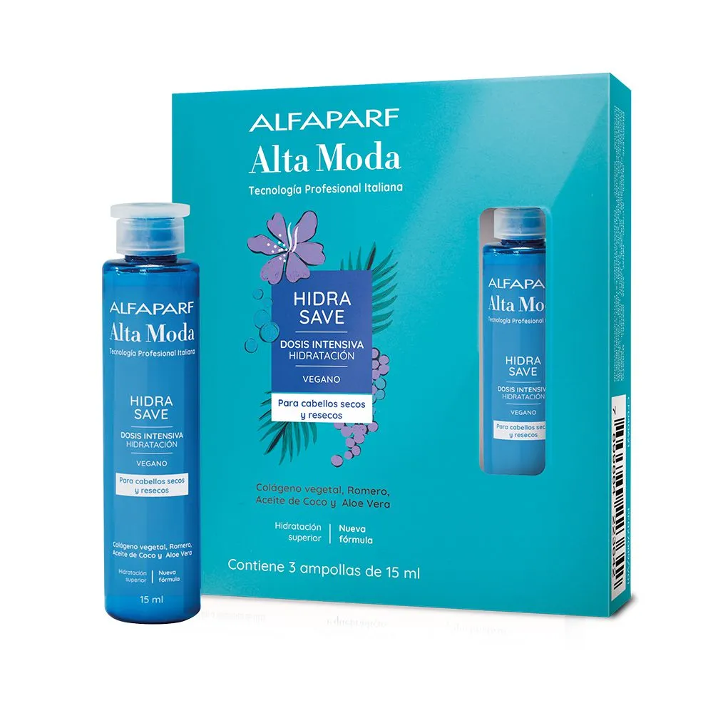 alfaparf alta moda Ampolla hidra save 15 ml (3 unidades)